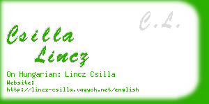 csilla lincz business card